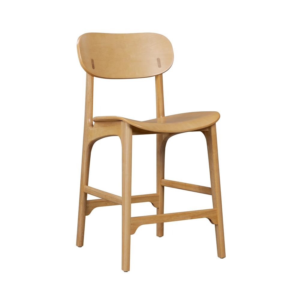 Solvang Wood Counter Stool - Natural Finish. Picture 1