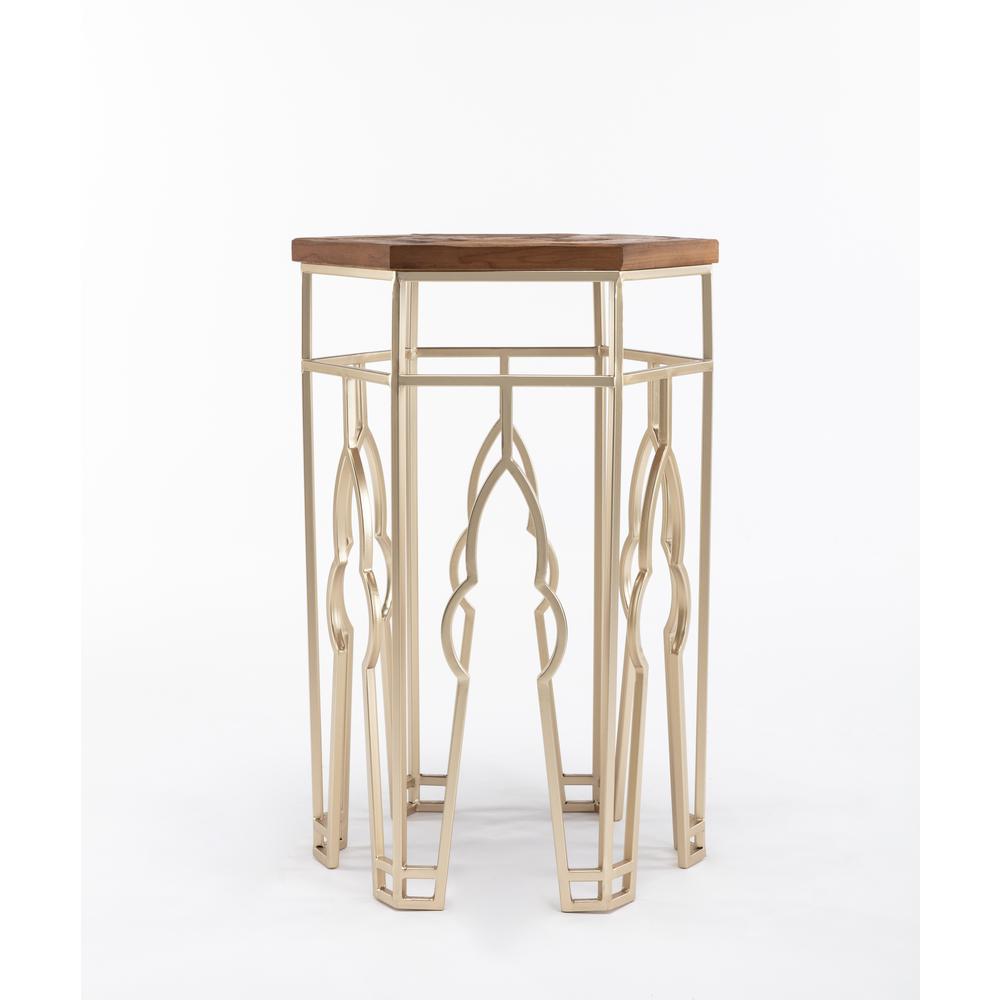 Genevieve Nesting Tables, Gold & Natural. Picture 23