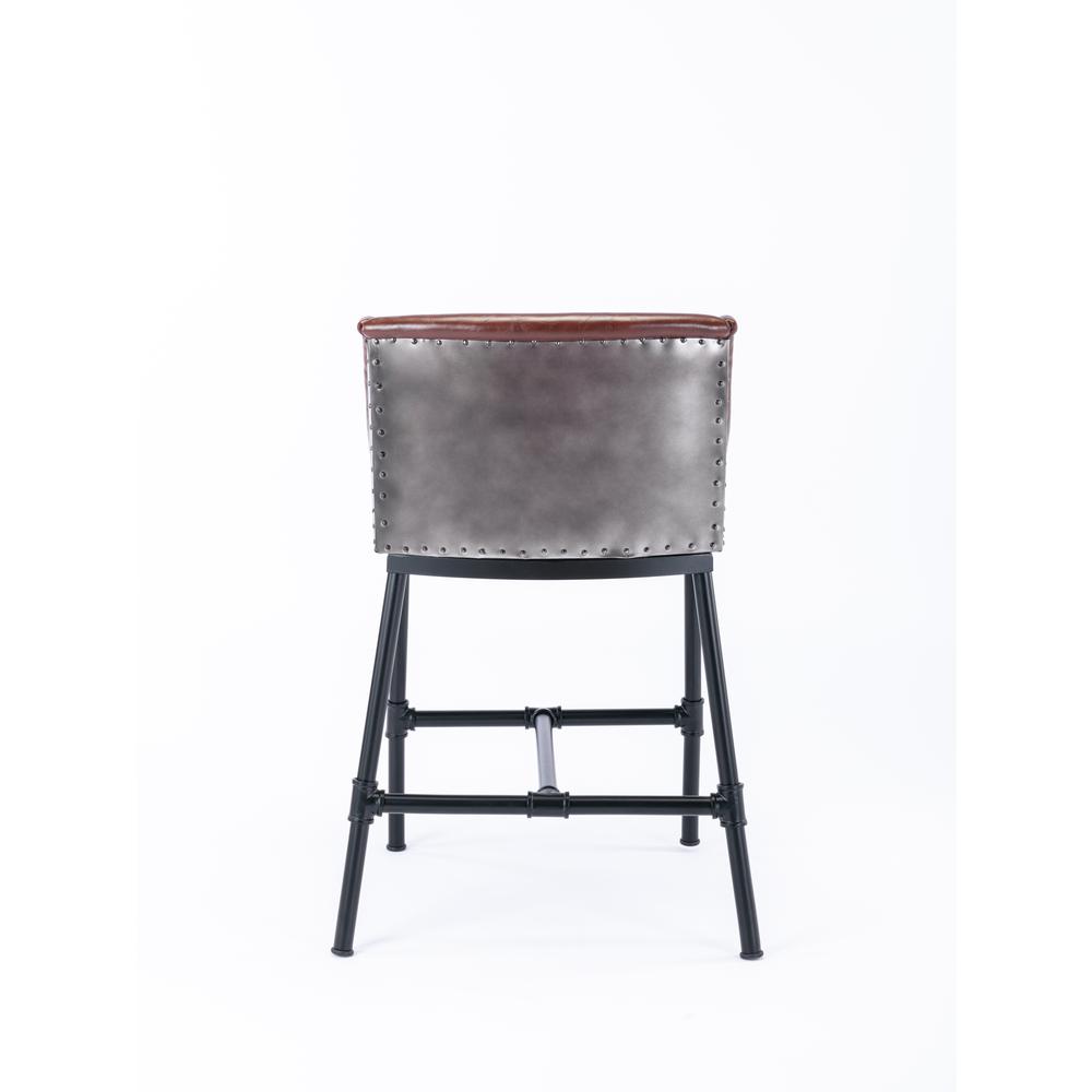Parlor Faux Leather Adjustable Bar Stool - Desert Red. Picture 12