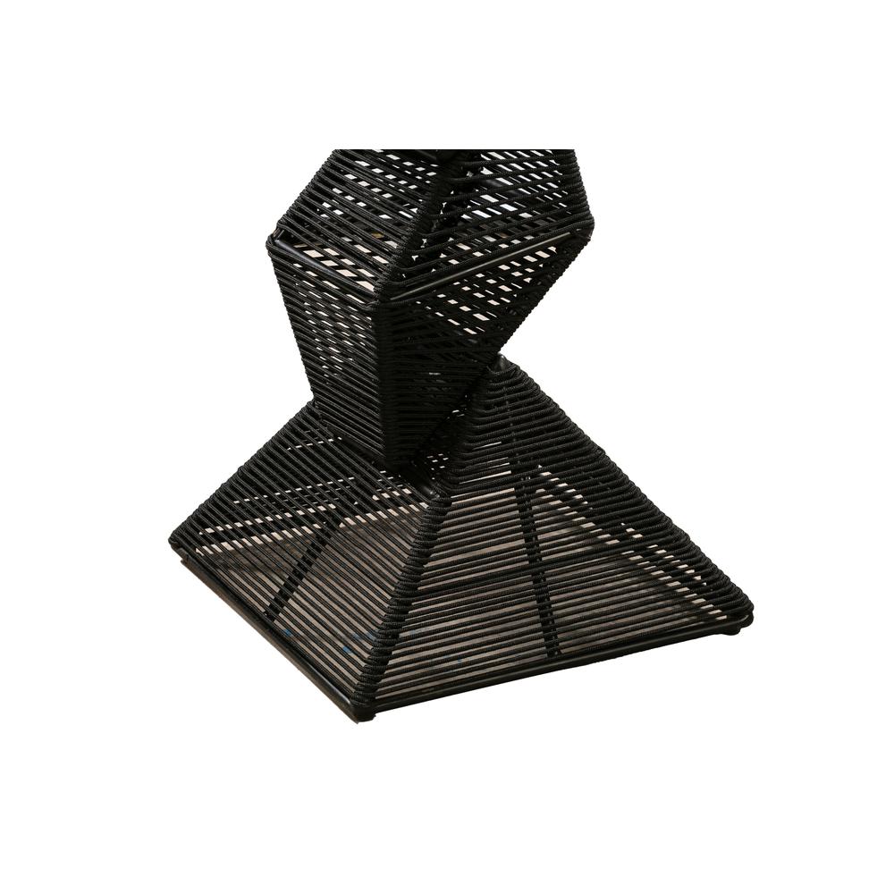 Lorenzo Rope Geometric Pub Table - Black. Picture 3