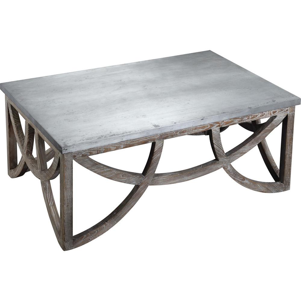 Aimee Coffee Table - White-Wash Finish. Picture 1