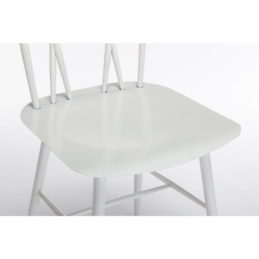 Savannah White Metal Dining Chair - Set of 2. Picture 17