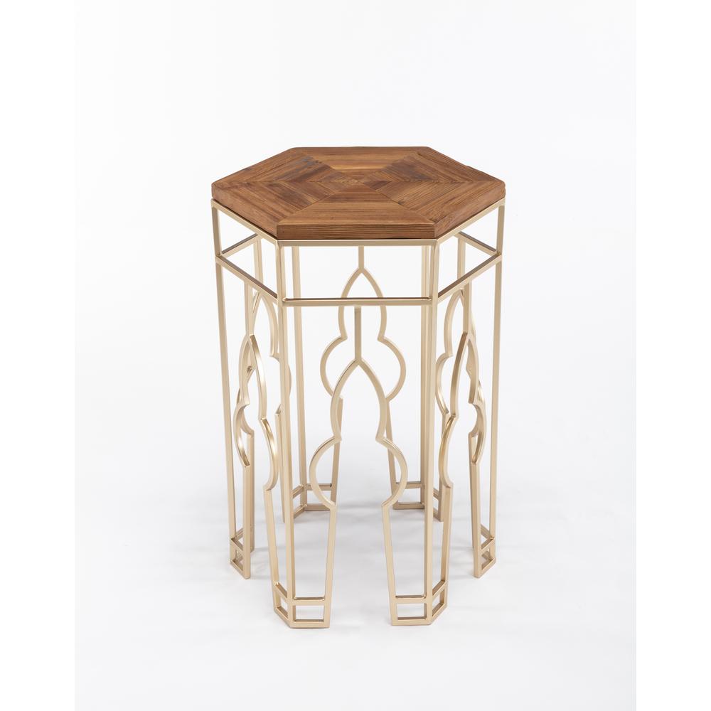 Genevieve Nesting Tables, Gold & Natural. Picture 18