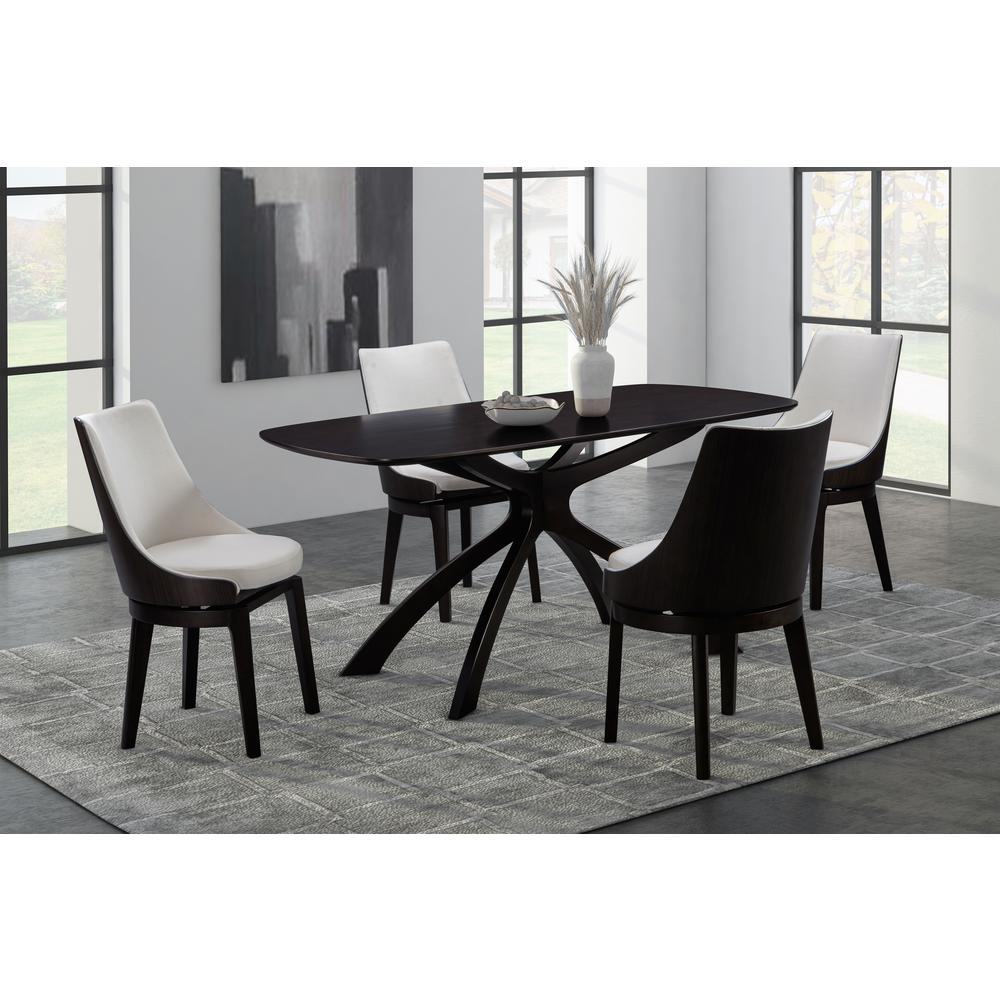 Orleans 63" Cozy Corner Dining Table - Black. Picture 9