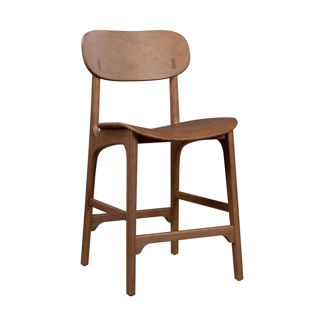 Solvang Wood Counter Stool - Brown Ale Finish. Picture 1