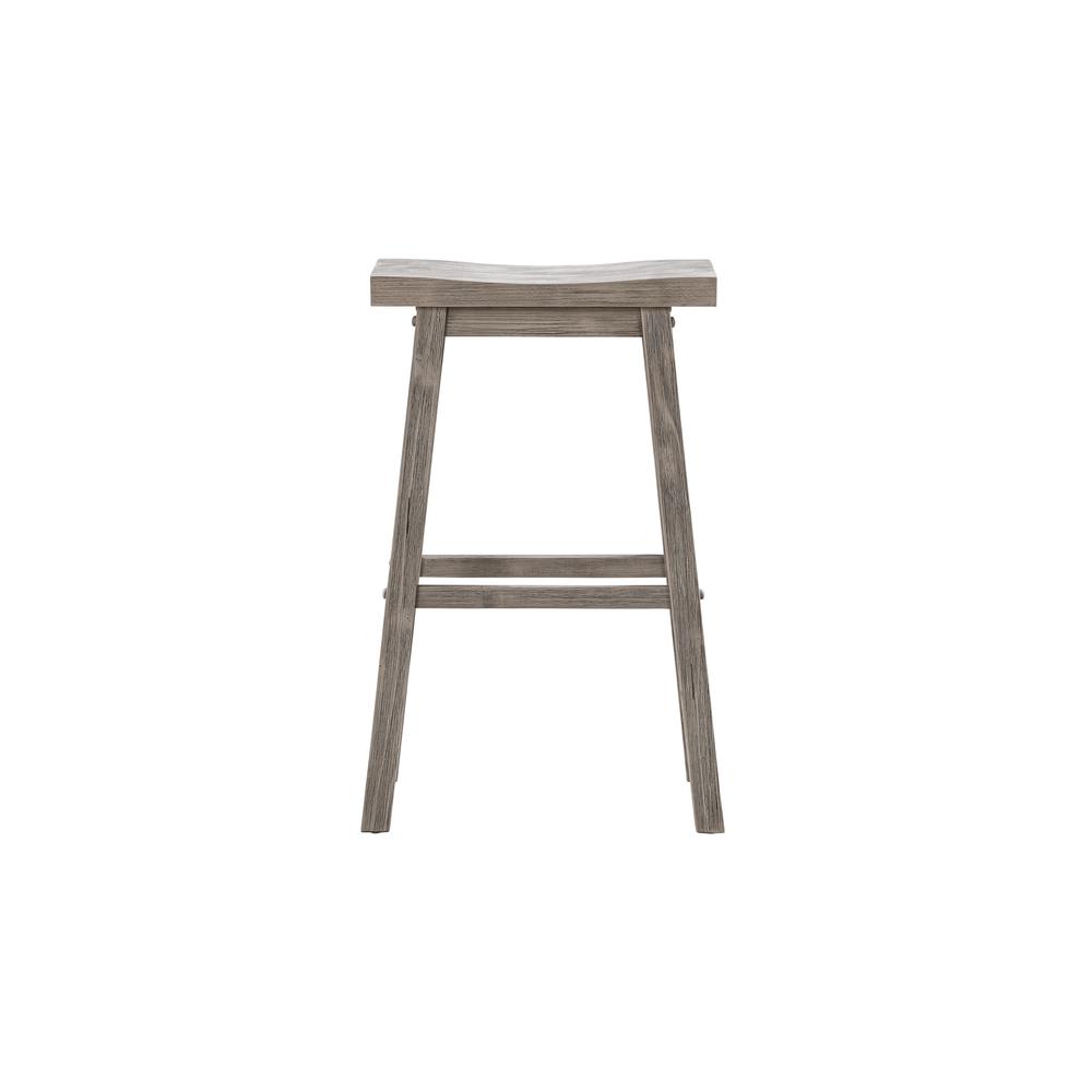 Sonoma Backless Saddle Bar Stool - Storm Gray Wire-Brush. Picture 1