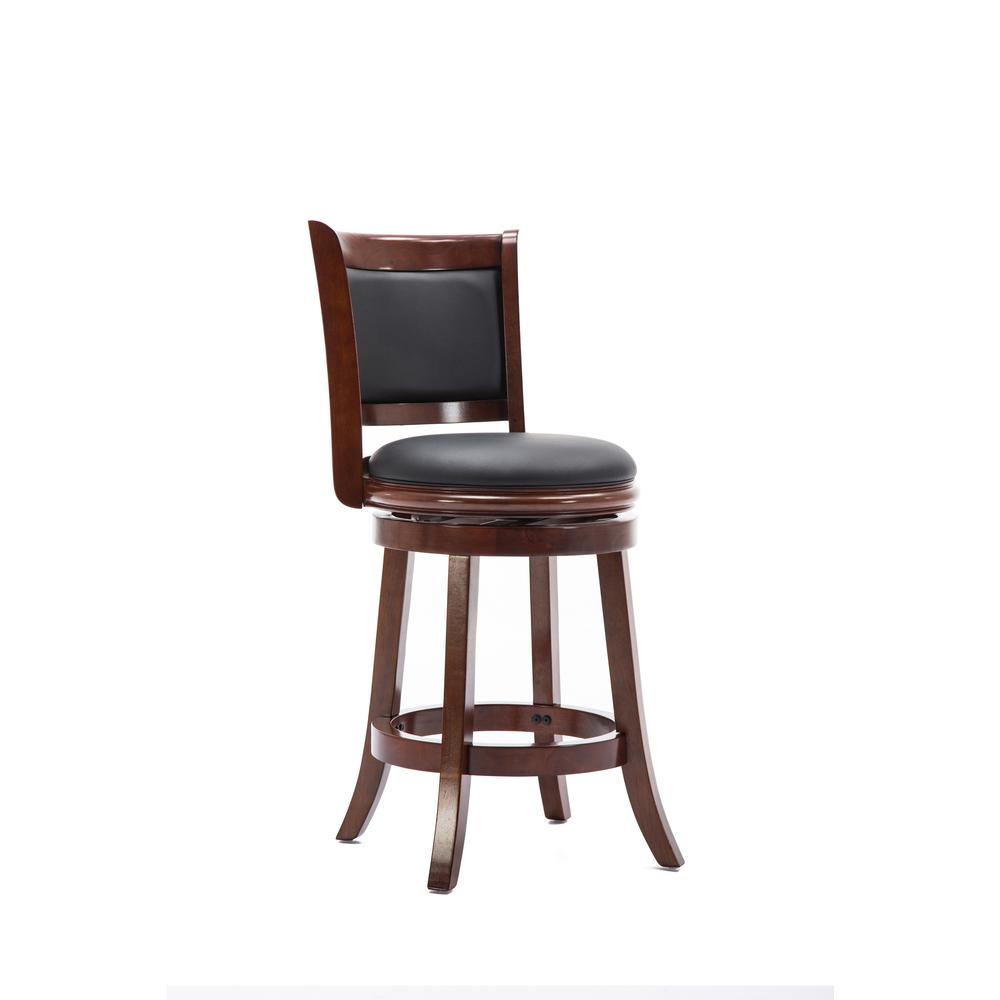 Augusta Swivel Counter Stool - Cherry. Picture 1