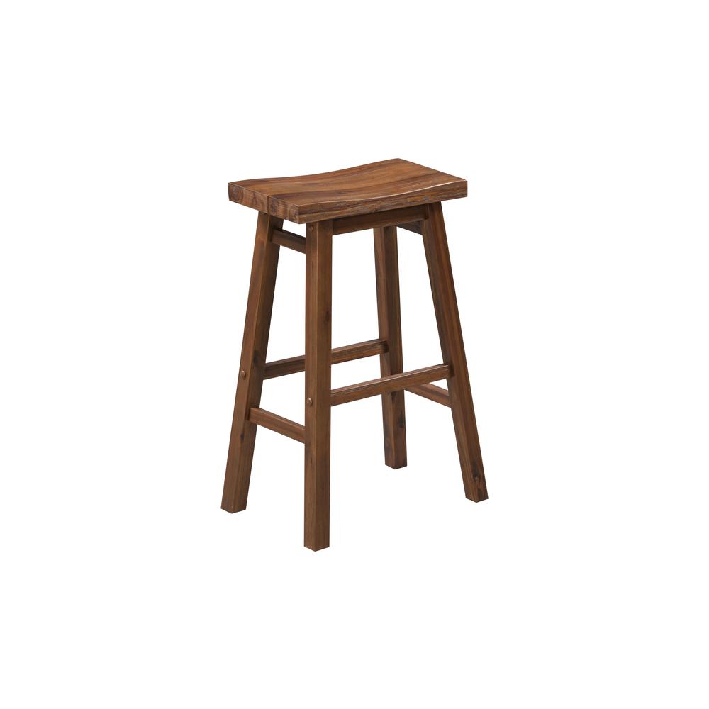 Sonoma Backless Saddle Bar Stool - Chestnut Wire-Brush. Picture 1
