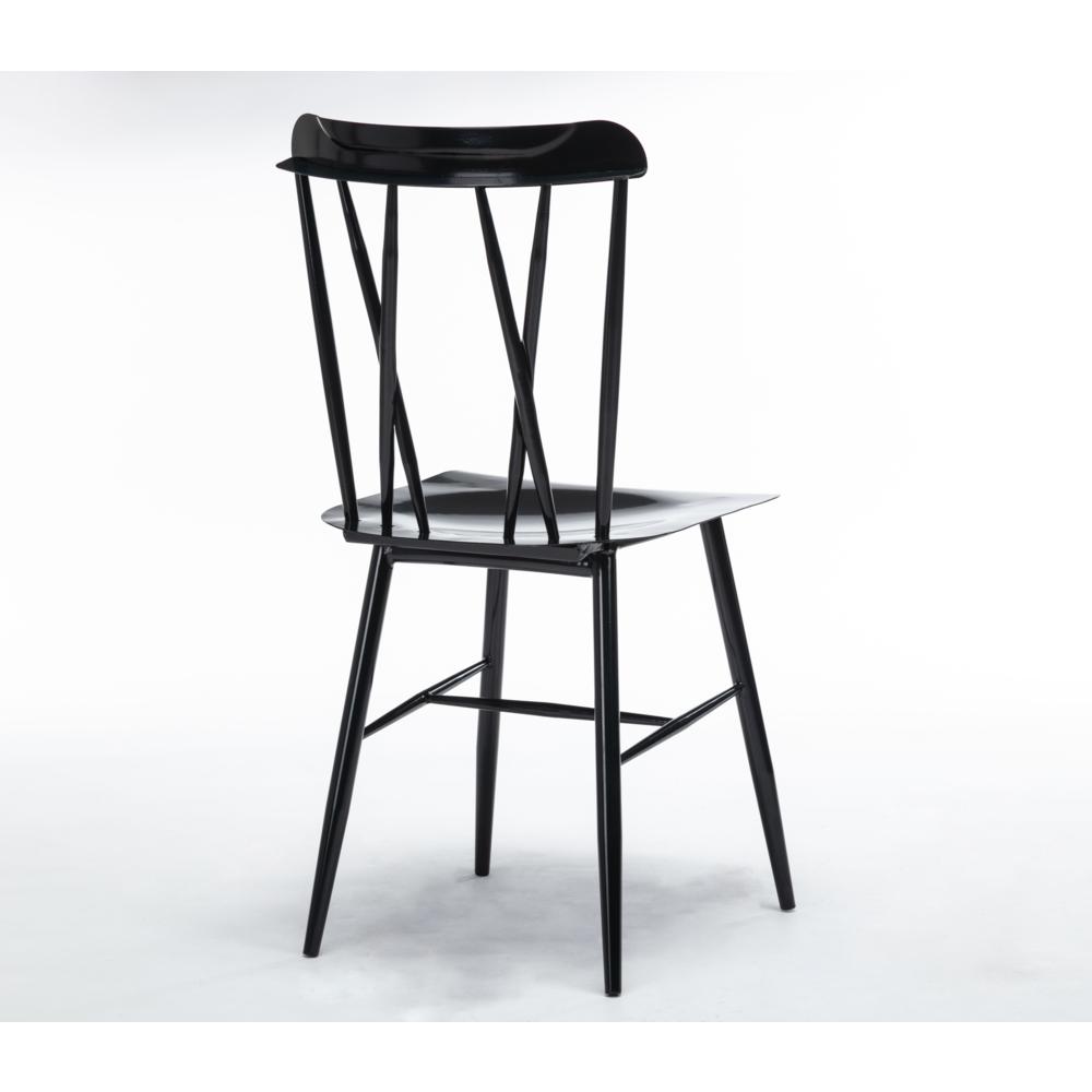 Savannah Black Metal Dining Chair - Set of 2. Picture 23