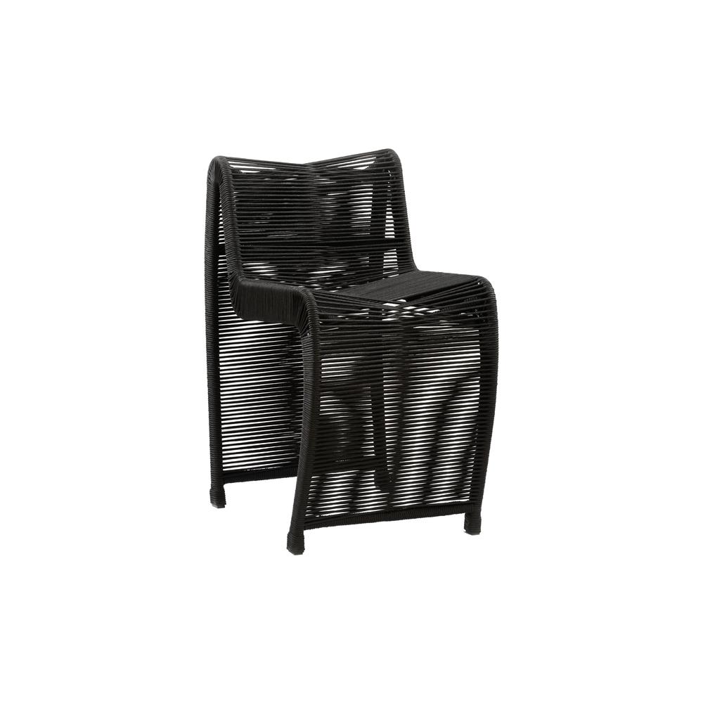 Lorenzo Black Rope Counter Stool - Set of 2. Picture 11