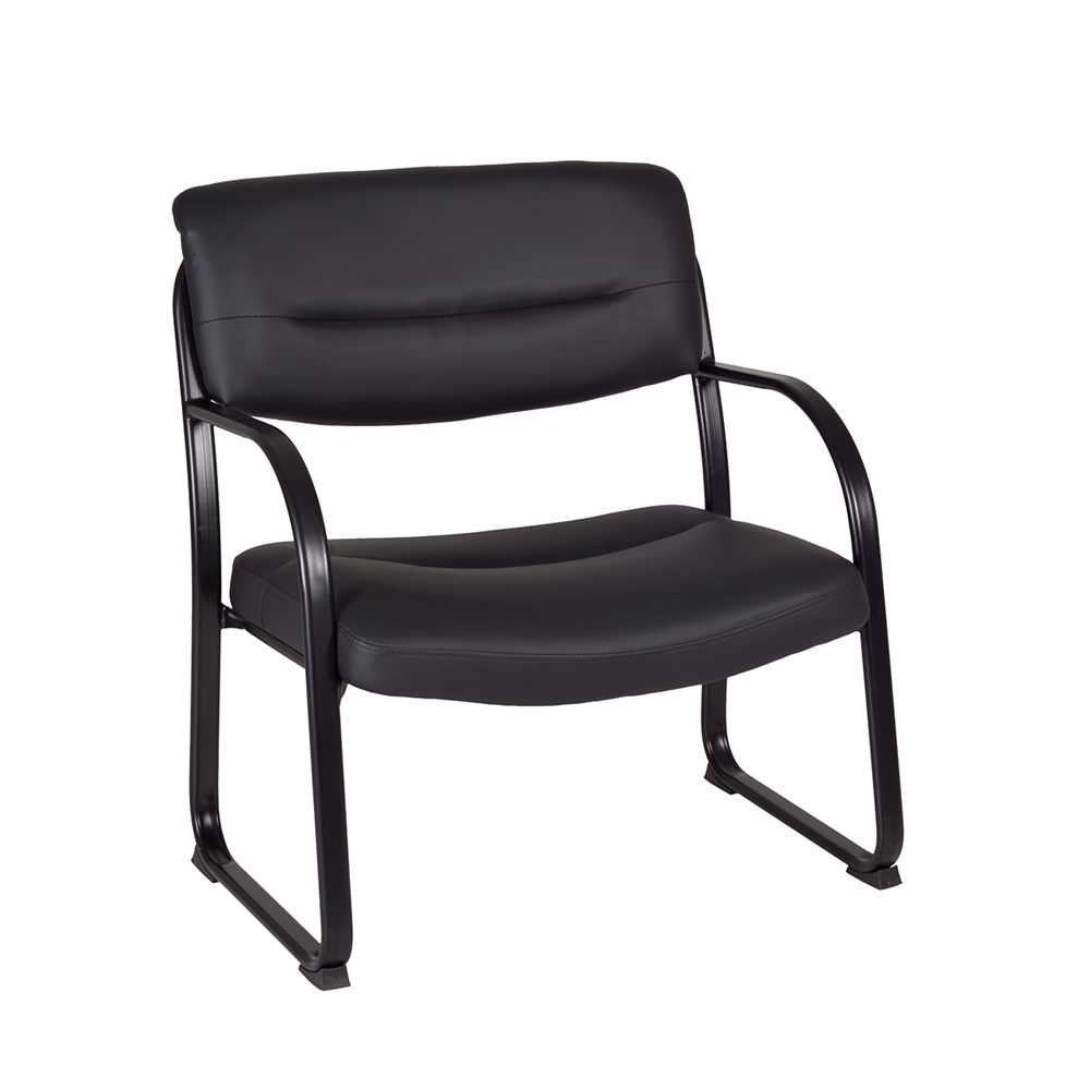 Crusoe Big & Tall Side Chair- Black. Picture 1