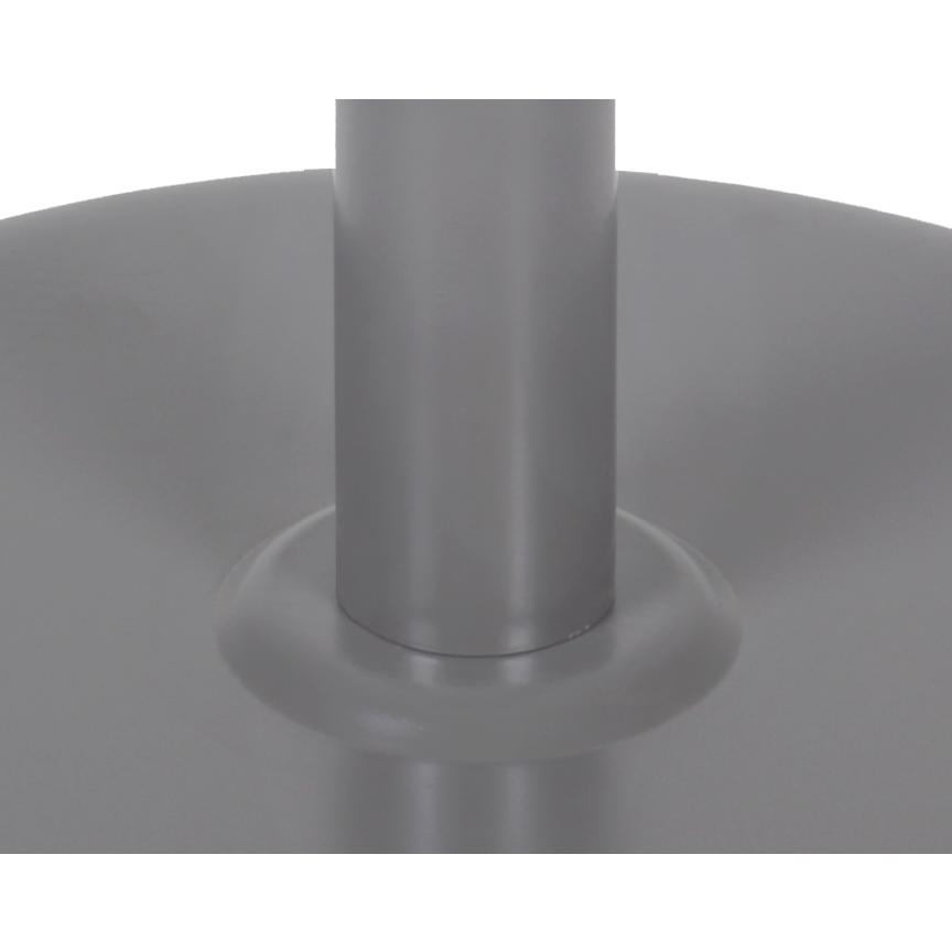 Via 30" Round Platter Base Table- Grey/Grey. Picture 5