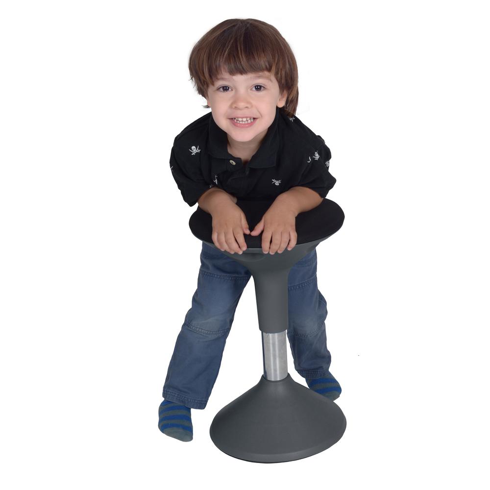 Grow Height Adjustable Wobble Stool, Grey. Picture 3