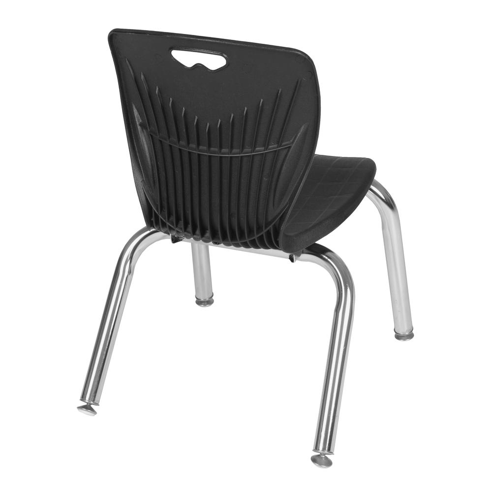 Andy 12" Stack Chair (8 pack)- Black. Picture 2