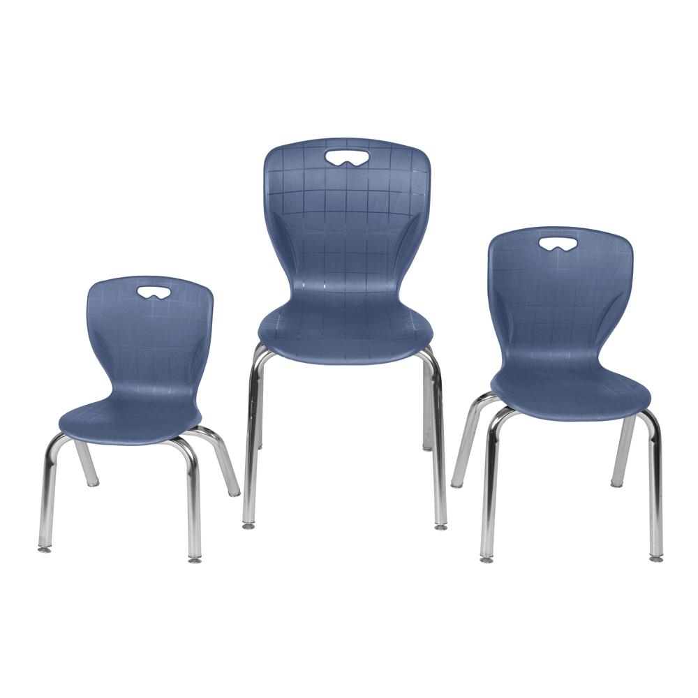Andy 12" Stack Chair (8 pack)- Navy Blue. Picture 3