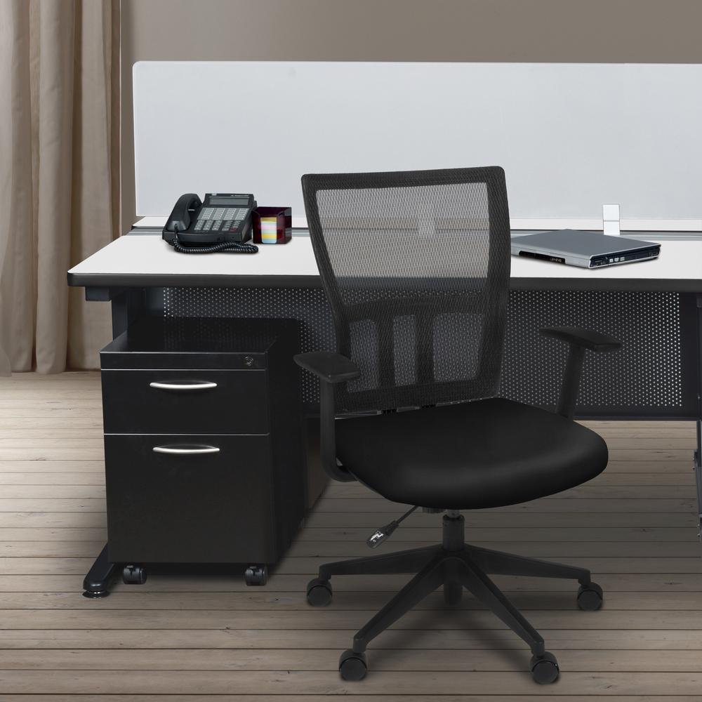 Regency Fusion 48 x 24 in. 2 Person Bench Workstation with Privacy Panel. Picture 3