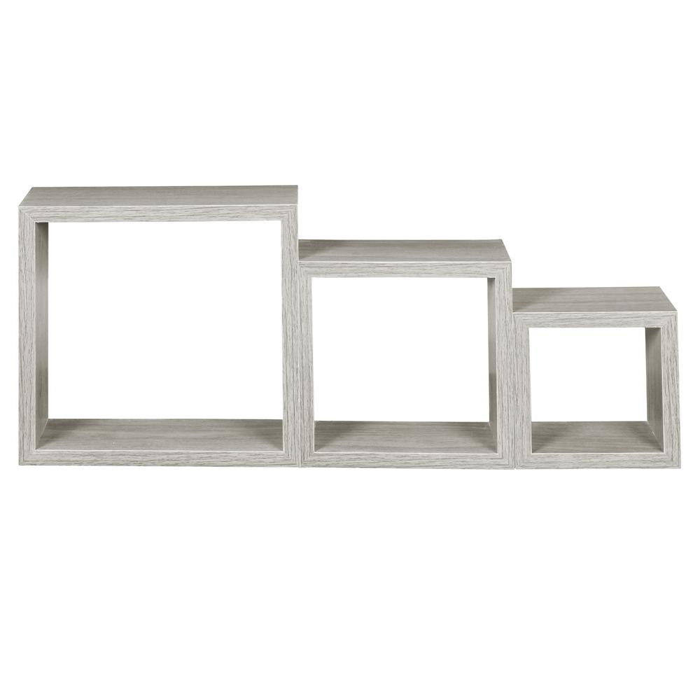 Niche Soho 3 Piece Wall Shelf Set (2 Pack)- Weathered Grey. Picture 2