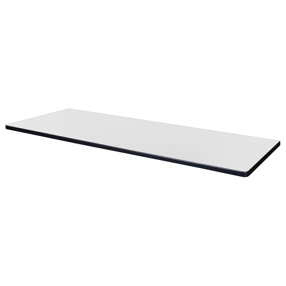 84" x 24" Rectangle Laminate Table Top- Ash Grey/ White. Picture 2
