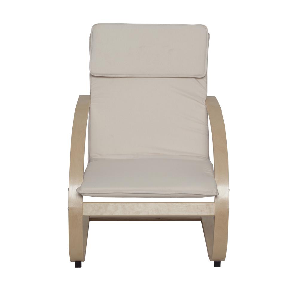 Mia Bentwood Reclining Chair- Natural/ Beige. Picture 7