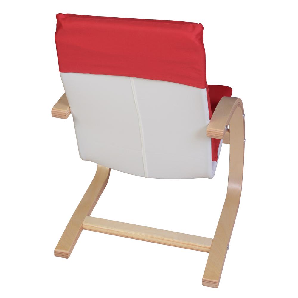 Niche Mia Bentwood Children's Reclining Chair - Natural/ Red. Picture 3