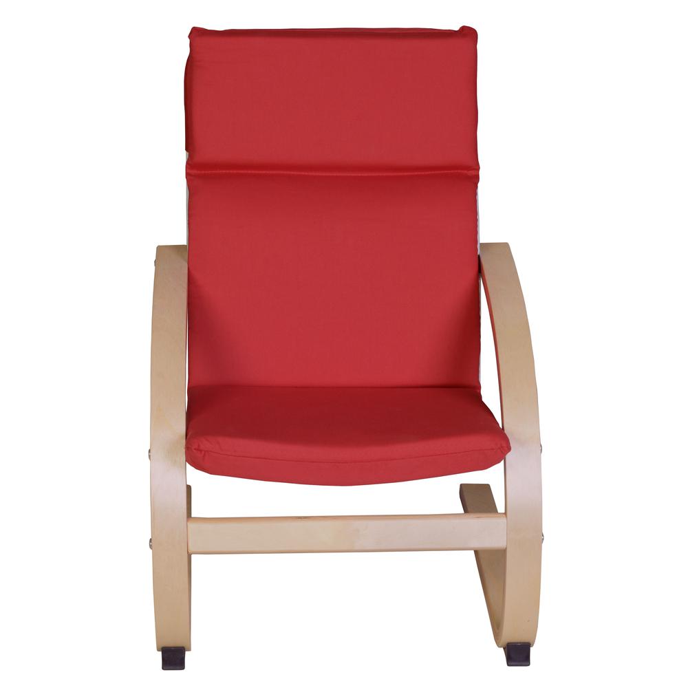Niche Mia Bentwood Children's Reclining Chair - Natural/ Red. Picture 4
