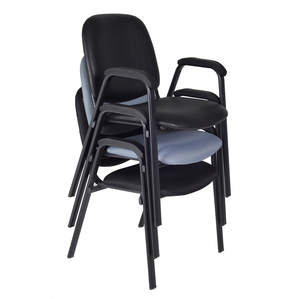 Ace Vinyl Stack Chair- Black. Picture 4