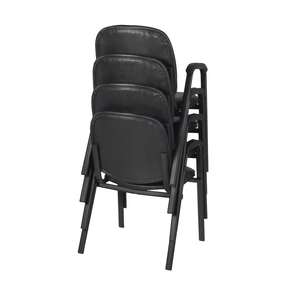Ace Vinyl Stack Chair (4 pack)- Black. Picture 3