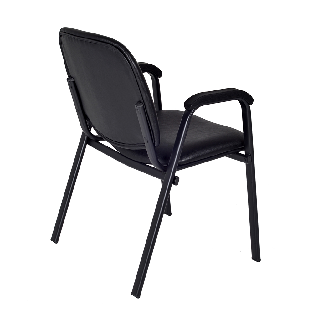 Ace Vinyl Stack Chair- Black. Picture 2