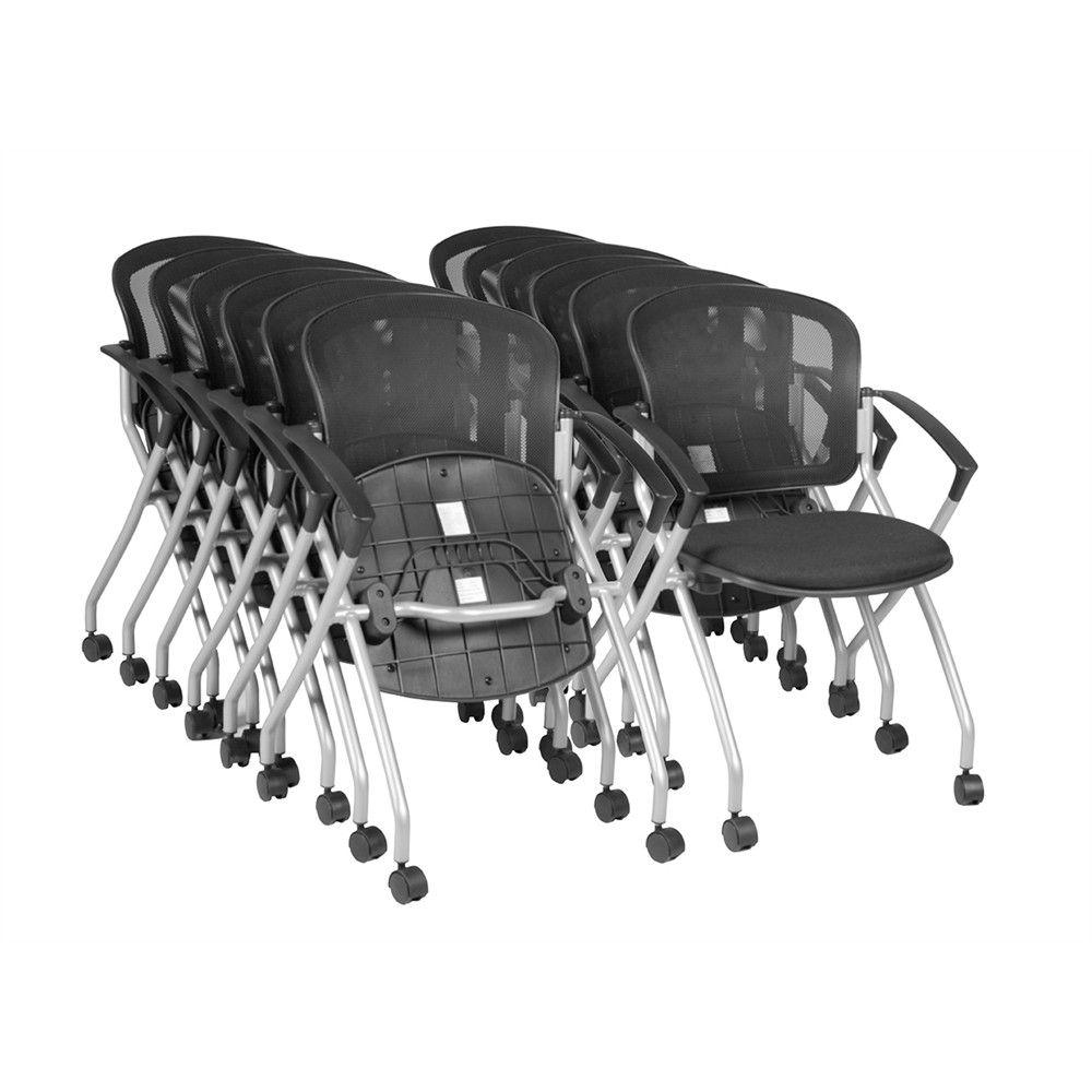 Cadence Nesting Chair (12 pack)- Black. Picture 1