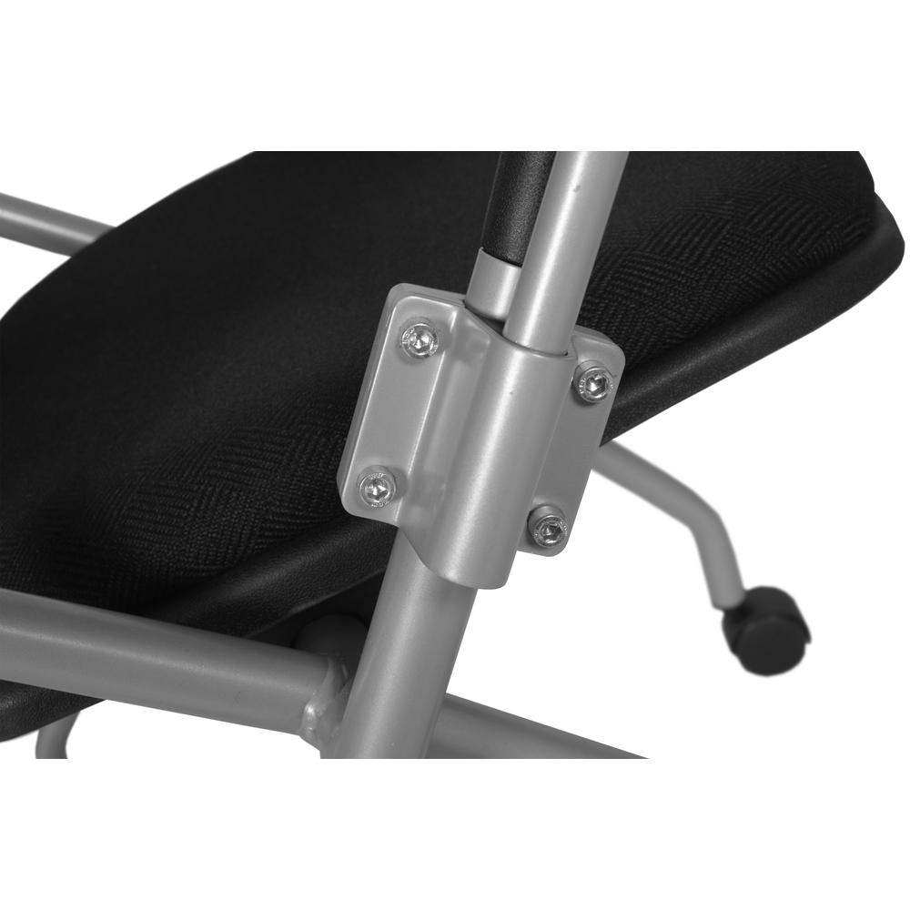 Cadence Nesting Chair with Tablet Arm - Black. Picture 7