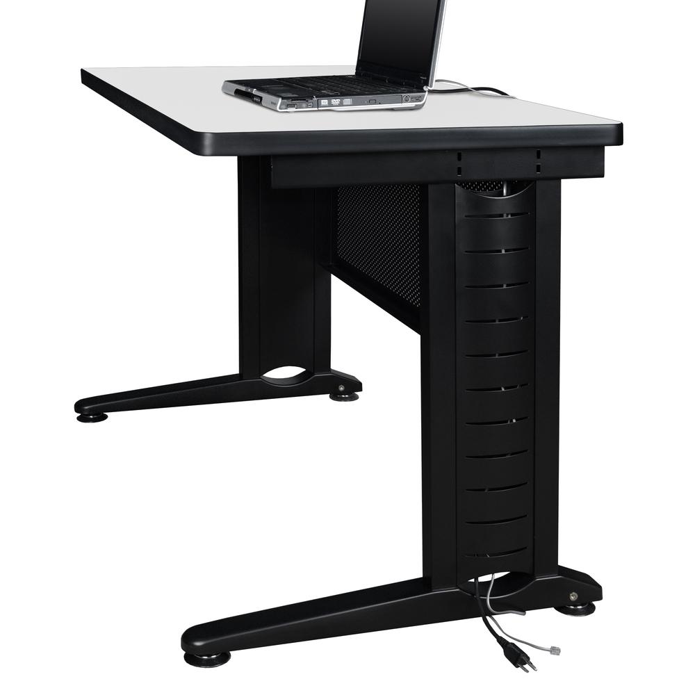 Regency Fusion 72 x 24 in. Teachers Desk with Double Pedestal Drawer Unit. Picture 6