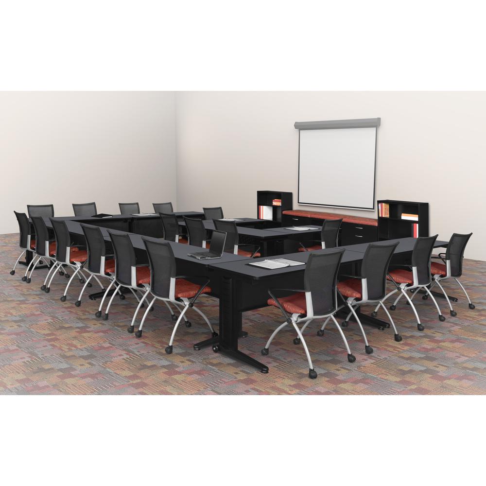 Fusion 66" x 24" Training Table- Grey. Picture 2