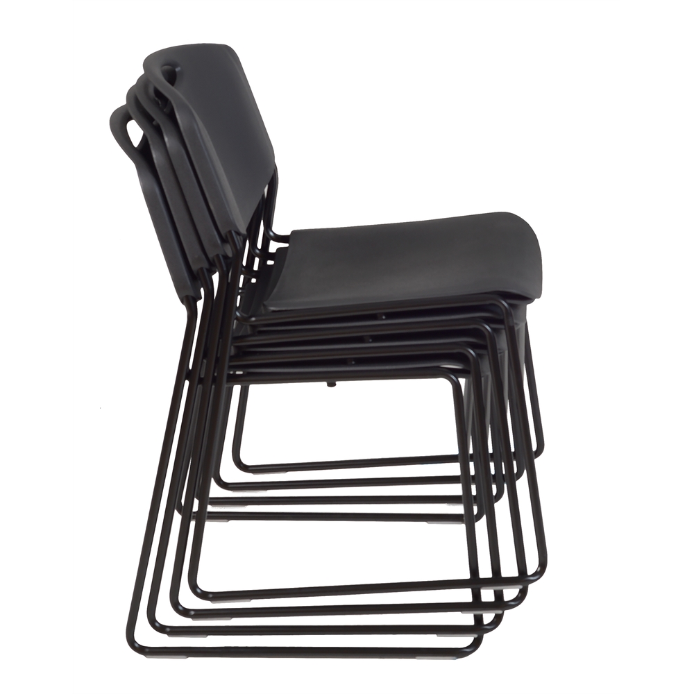 Zeng Stack Chair (4 pack)- Black. Picture 3