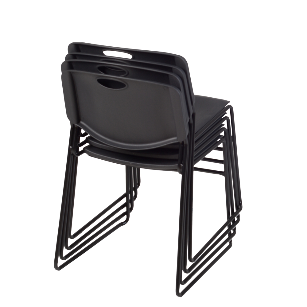 Zeng Stack Chair (4 pack)- Black. Picture 3