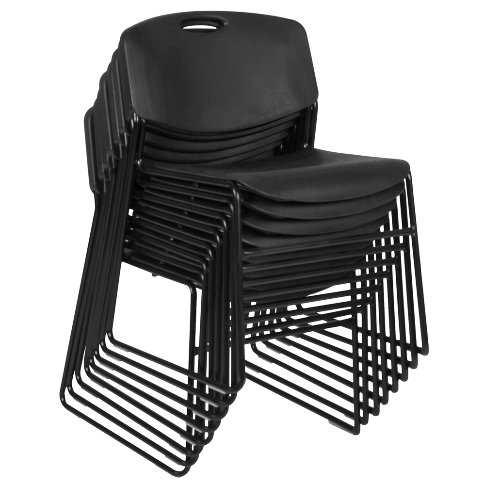 Zeng Stack Chair (8 pack)- Black. Picture 1