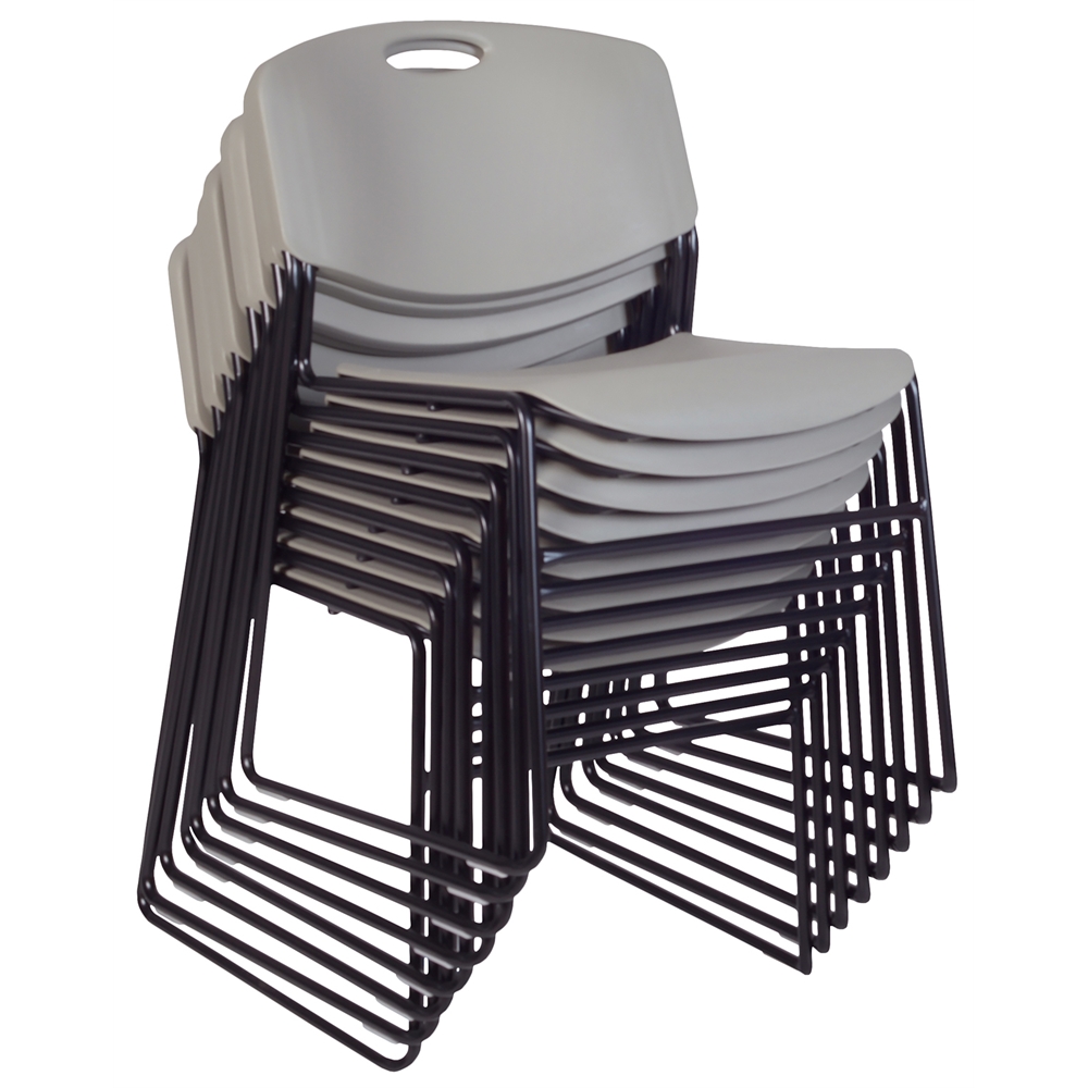 Zeng Stack Chair (8 pack)- Grey. Picture 1