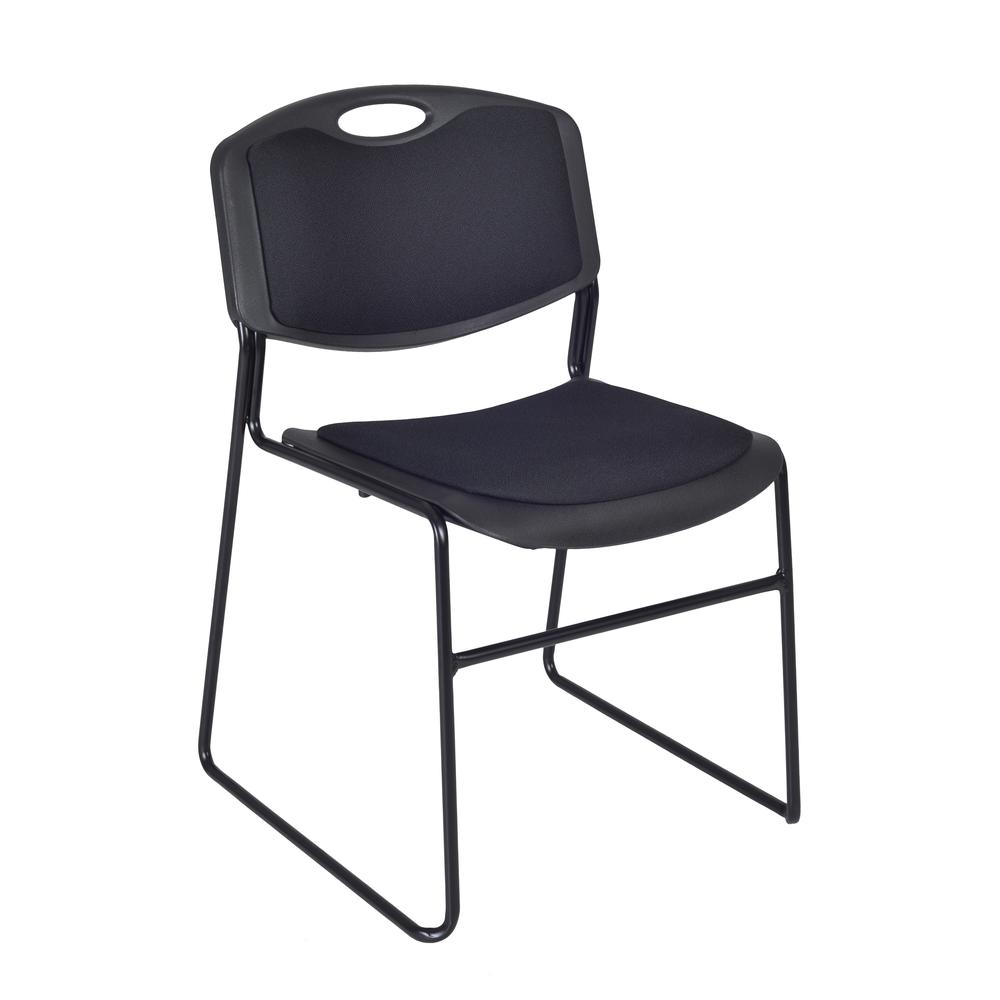 Regency Zeng Padded Support Stack Chair (4 pack)- Black. The main picture.