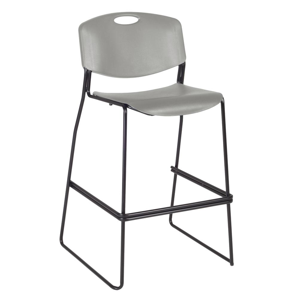 Regency Zeng Durable Versatile Sturdy Fully Assembled Stack Stool 250lbs (3 pack)- Grey. Picture 1