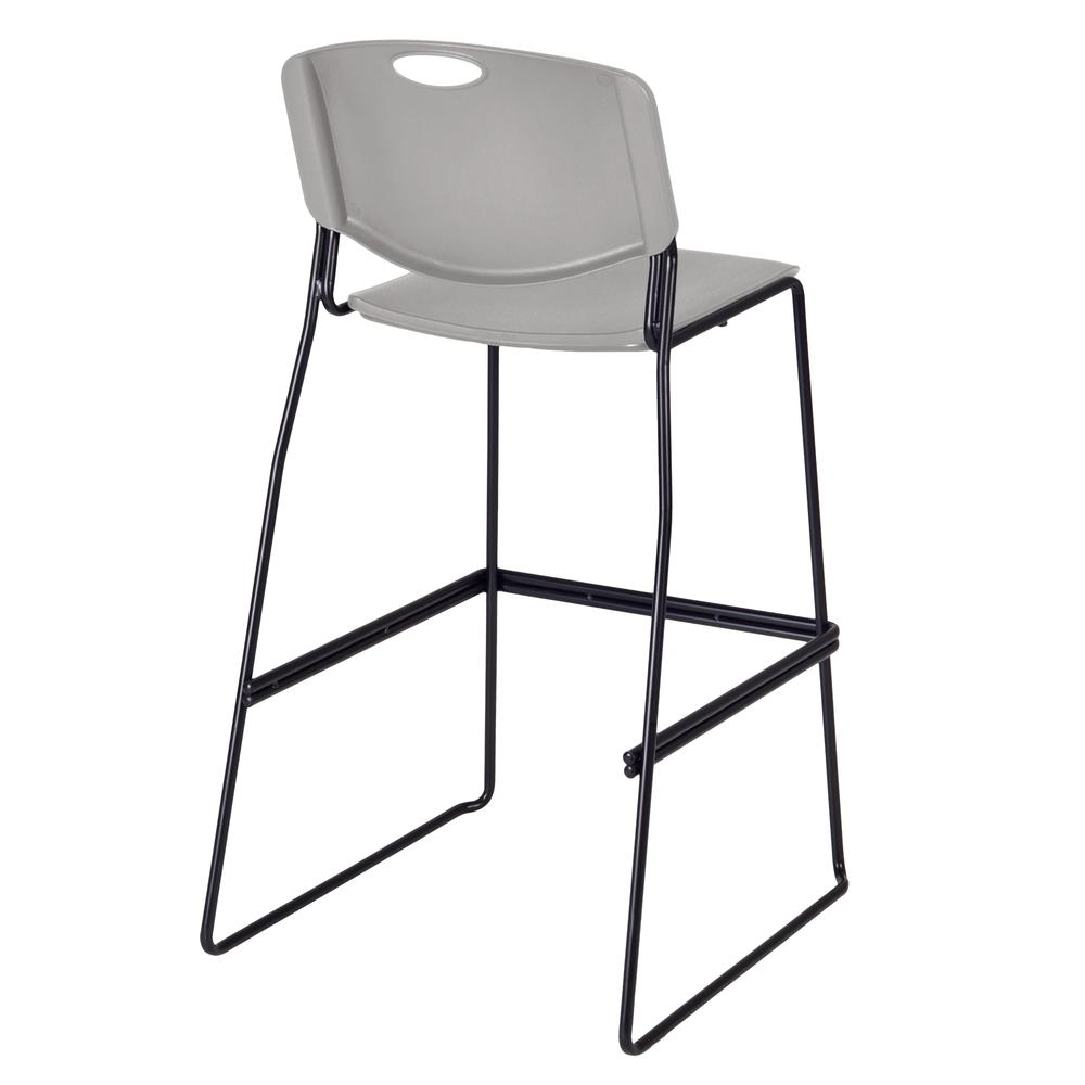 Regency Zeng Durable Versatile Sturdy Fully Assembled Stack Stool 250lbs (3 pack)- Grey. Picture 2