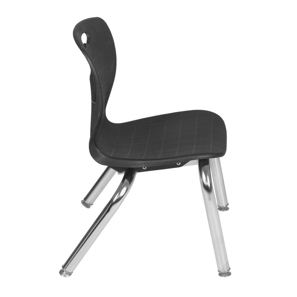 Andy 12" Stack Chair- Black. Picture 2