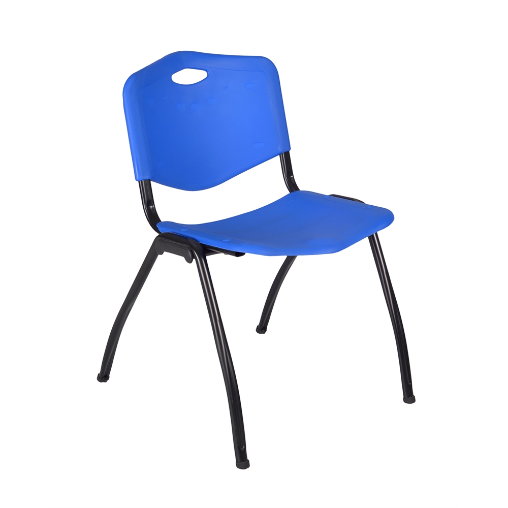 'M' Stack Chair (40 pack)- Blue. Picture 4