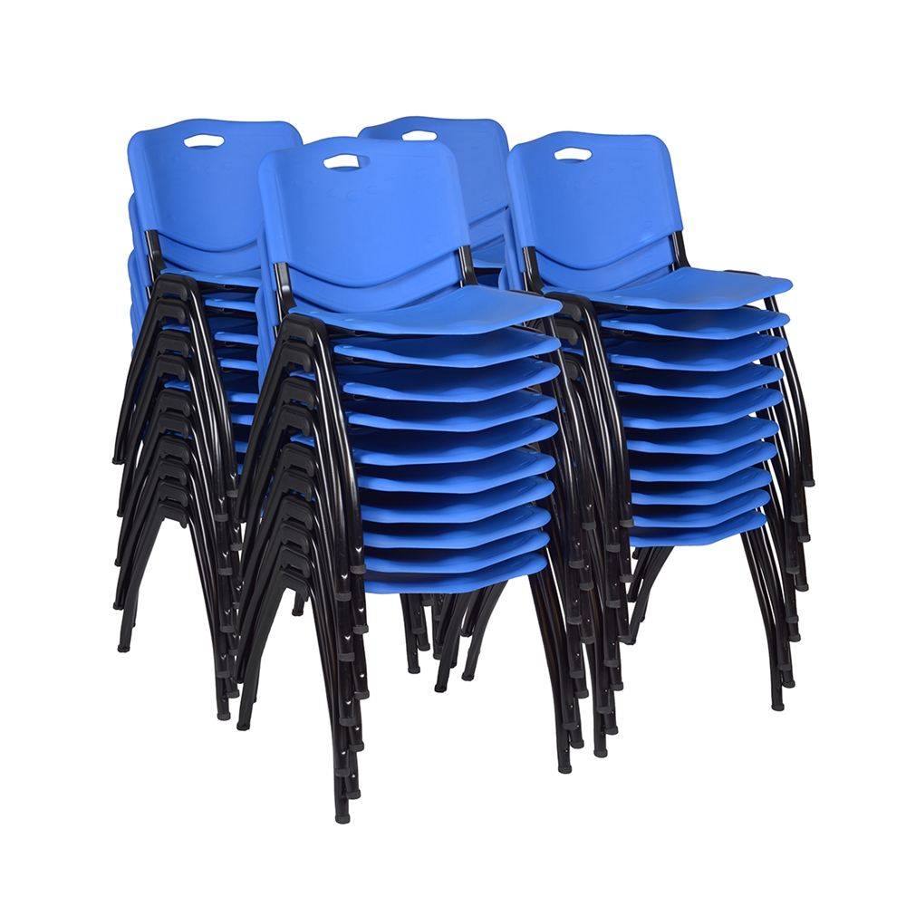 'M' Stack Chair (40 pack)- Blue. The main picture.