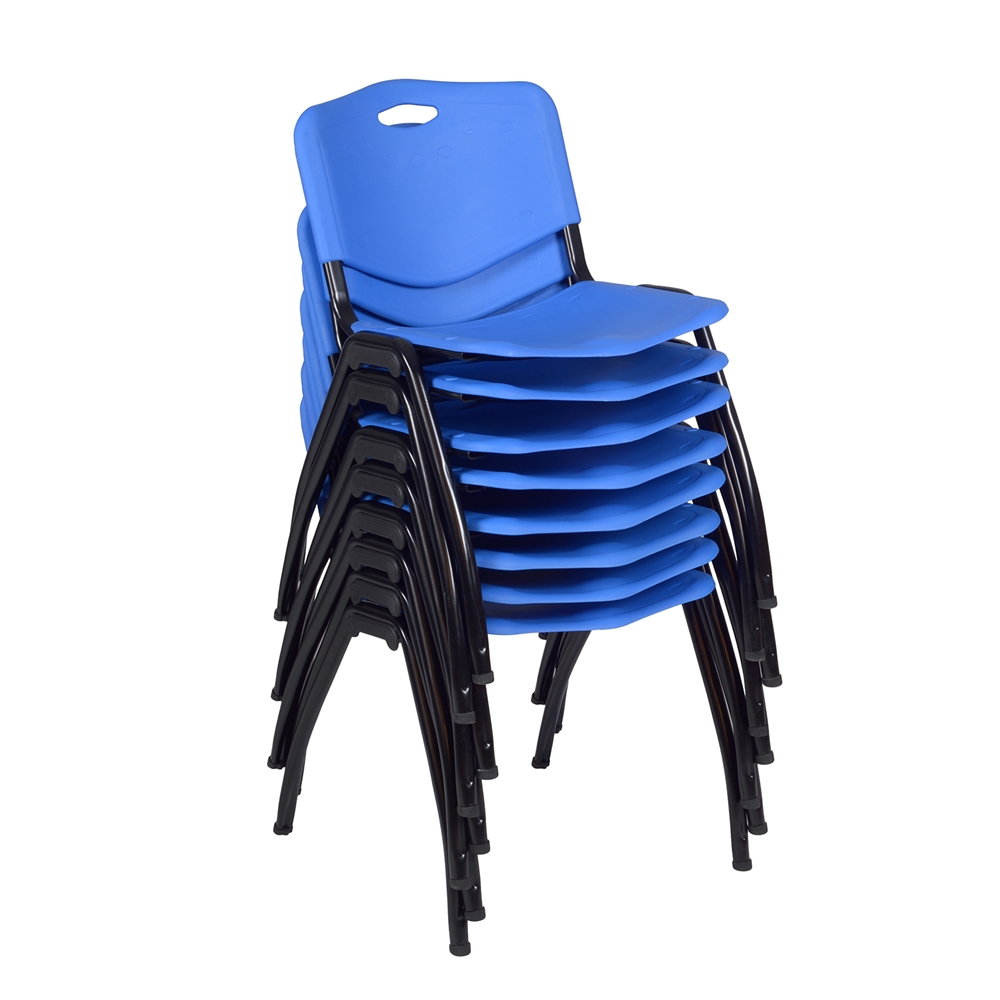 'M' Stack Chair (8 pack)- Blue. The main picture.