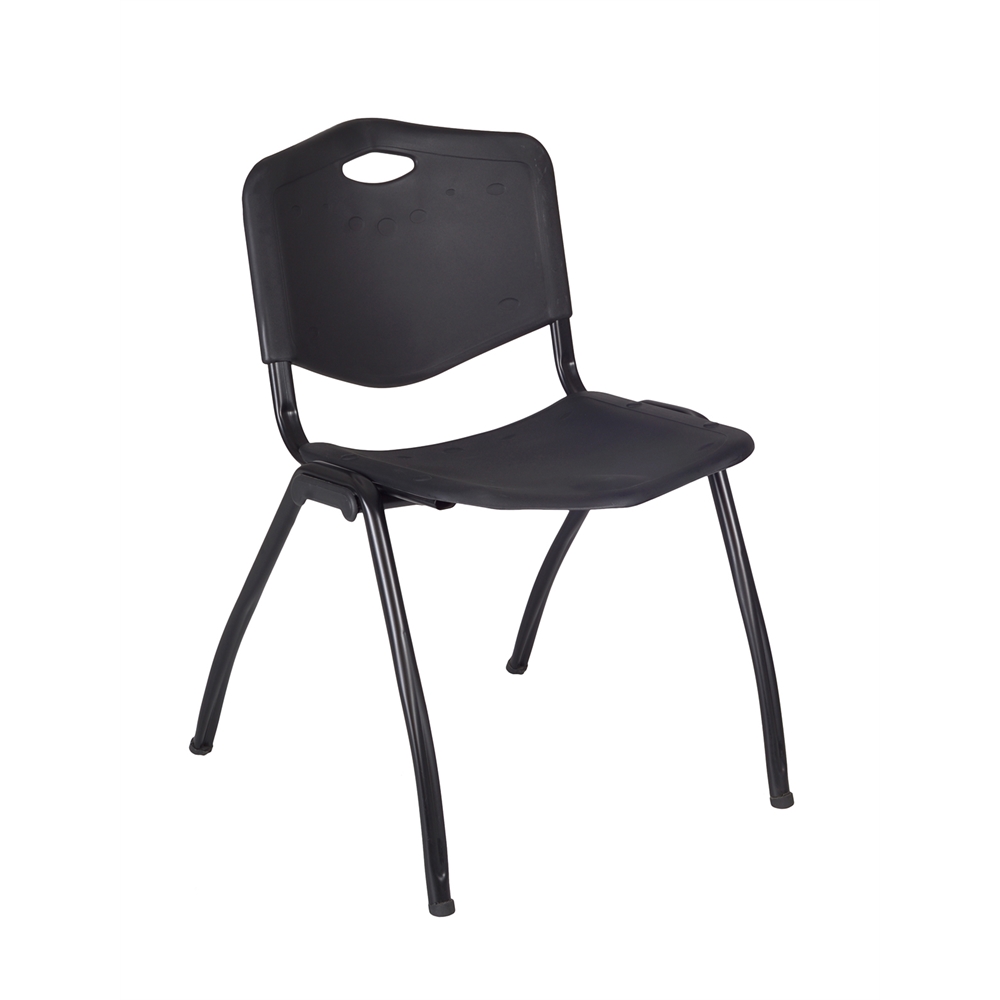 'M' Stack Chair- Black. Picture 1