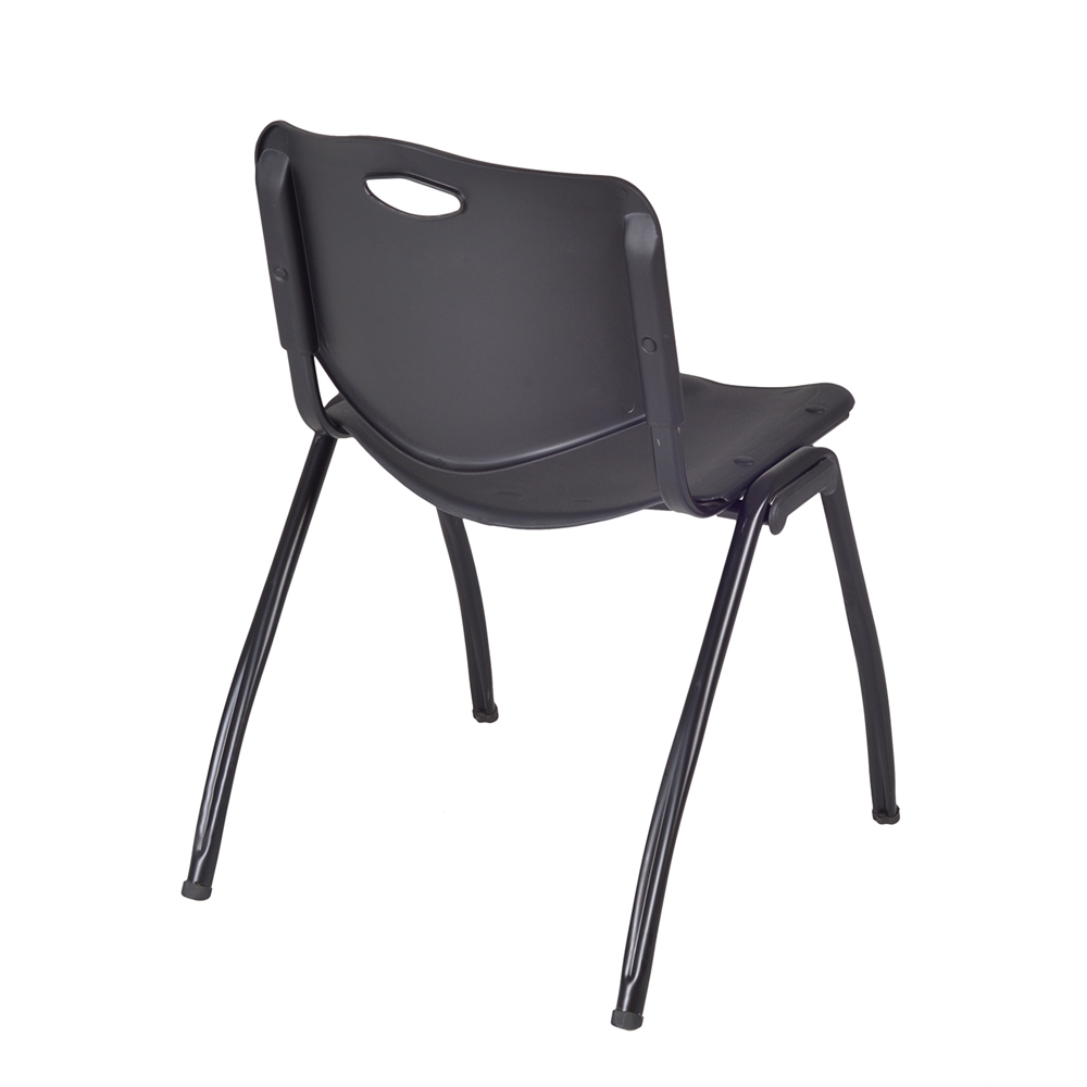 'M' Stack Chair (40 pack)- Black. Picture 2