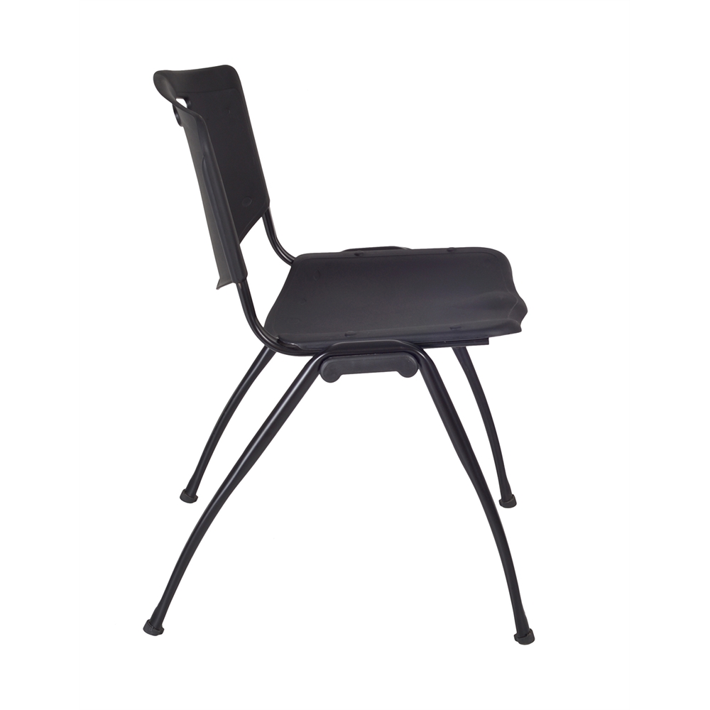 'M' Stack Chair (40 pack)- Black. Picture 3
