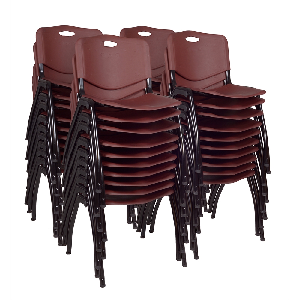 'M' Stack Chair (40 pack)- Burgundy. Picture 1