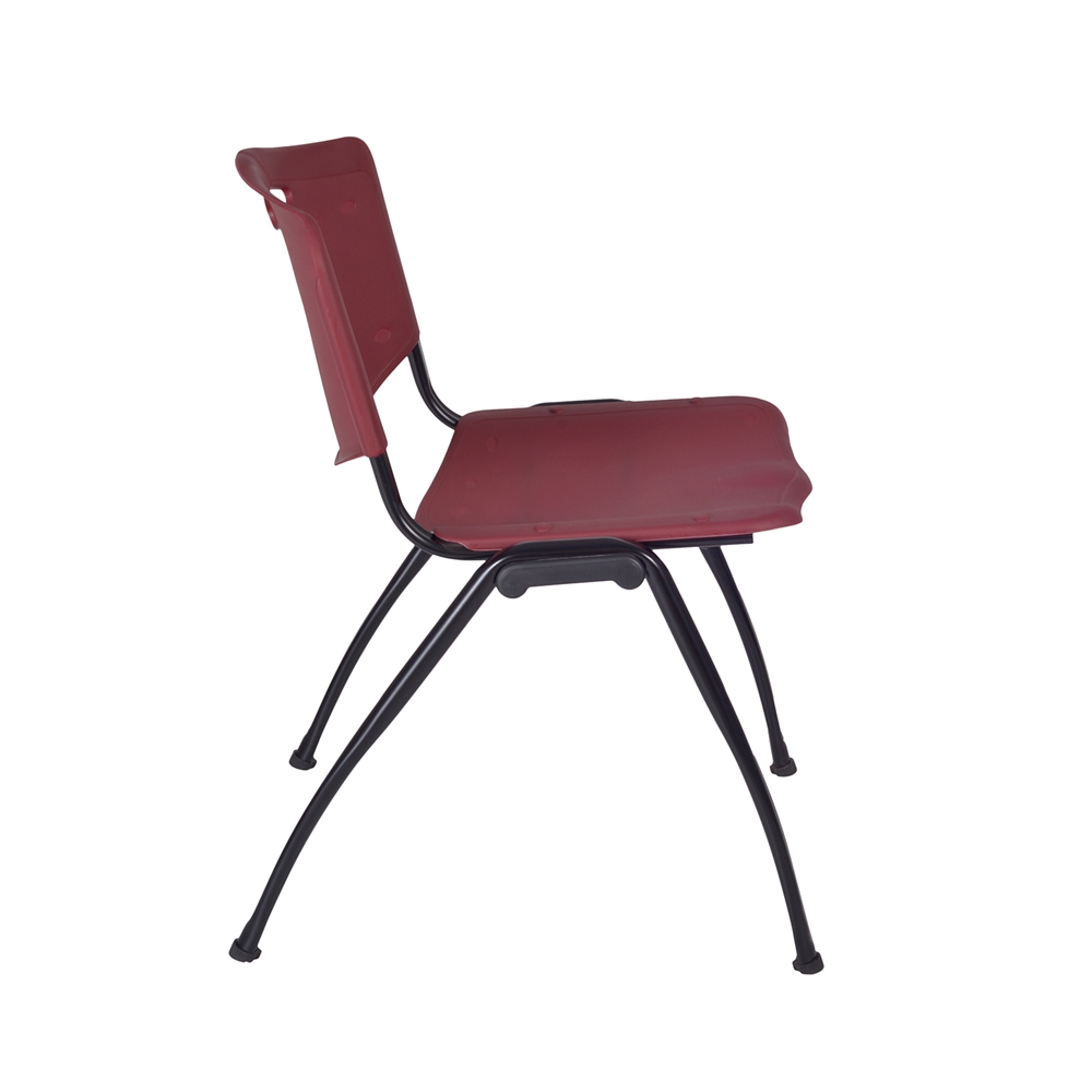 'M' Stack Chair (8 pack)- Burgundy. Picture 3
