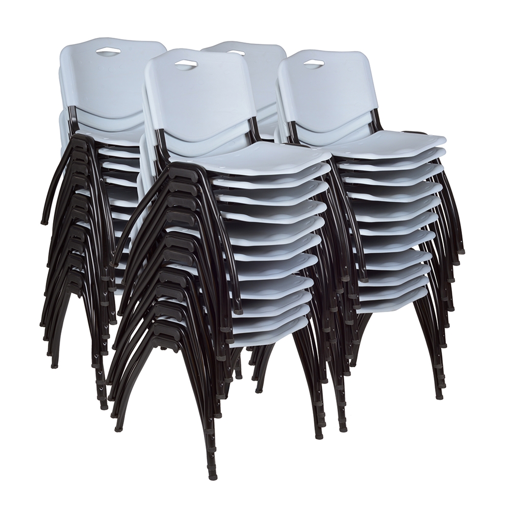 'M' Stack Chair (40 pack)- Grey. Picture 1