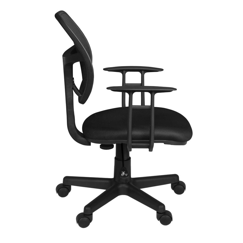 Carter Swivel Chair with Arms- Black. Picture 4